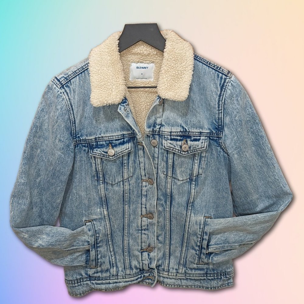 Fleece-lined denim jacket